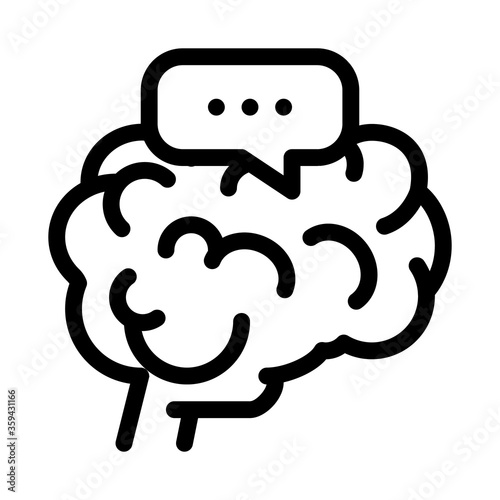 dementia brain icon vector. dementia brain sign. isolated contour symbol illustration