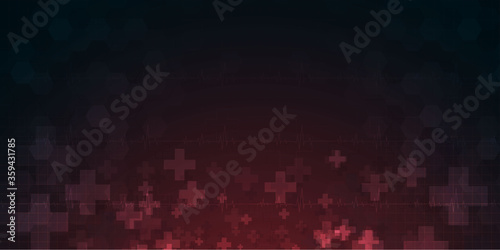 health care and science icon pattern medical innovation concept background vector design.