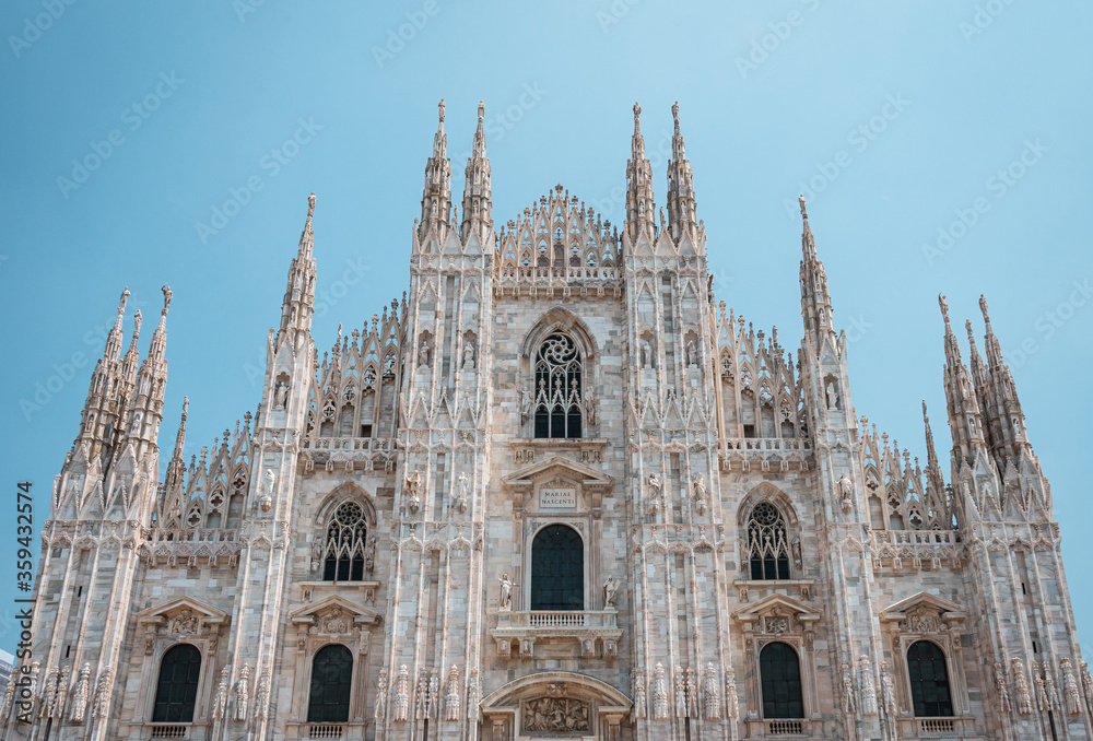 Duomo of Milan, Milan Cathedral, Italy. The main Milan landmark. Gothic architecture. Duomo of Milan, Milan Cathedral, Italy. The main Milan landmark. Gothic architecture.