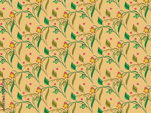 beautiful Seamless floral pattern background image ..