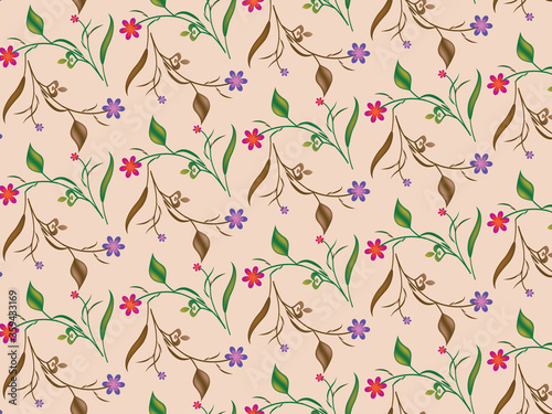 beautiful Seamless floral pattern background image ..