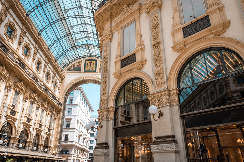 Milano Shopping Mall Galleria Vittorio Emanuele 2 in Italy.