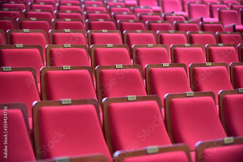 The seats arranged in tiers