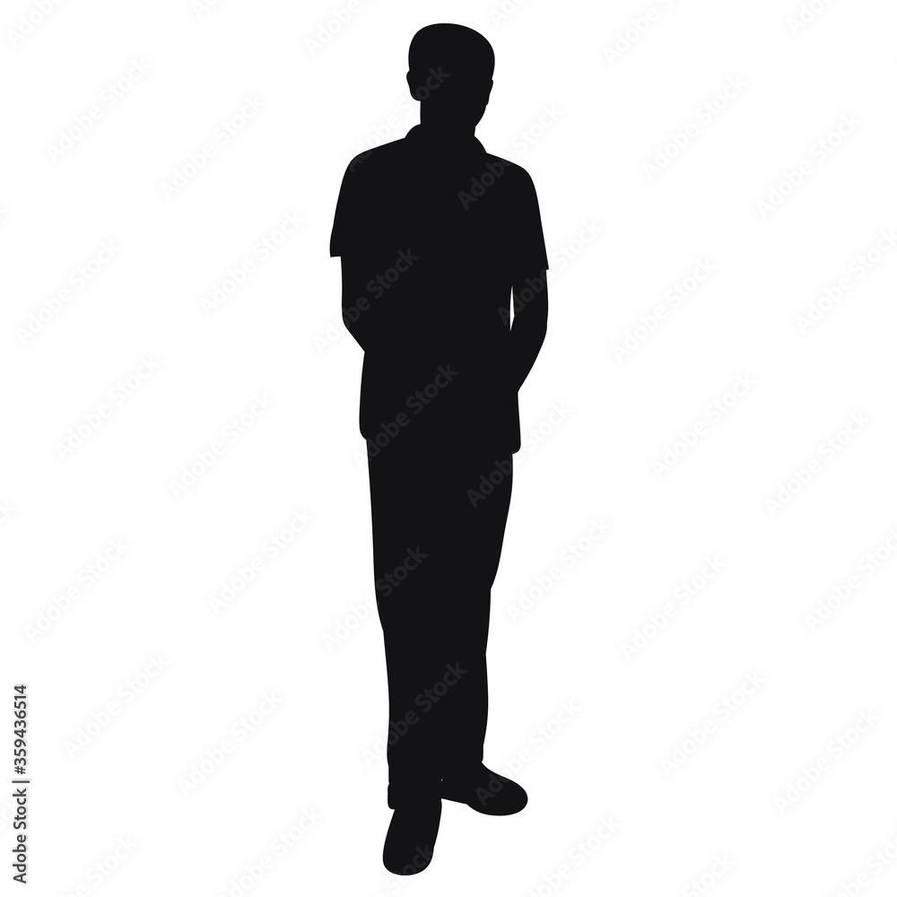  black silhouette man, guy stands