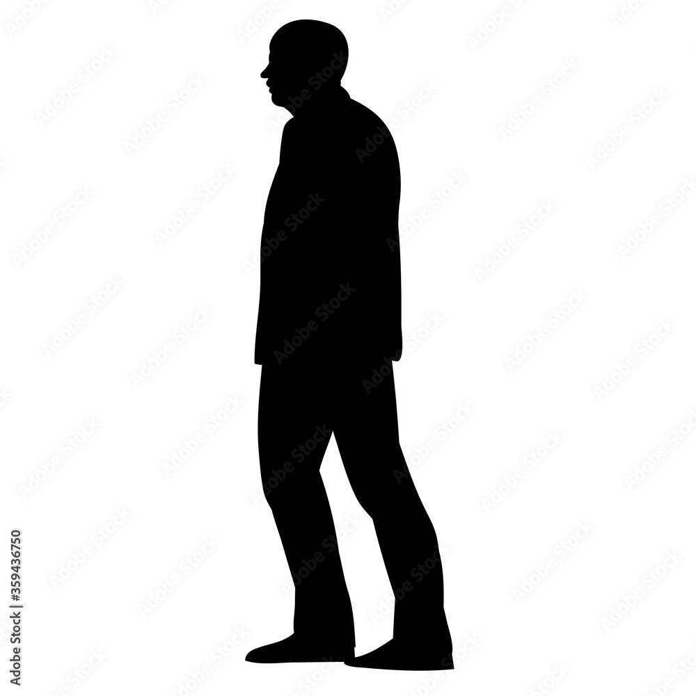  isolated, black silhouette man, guy