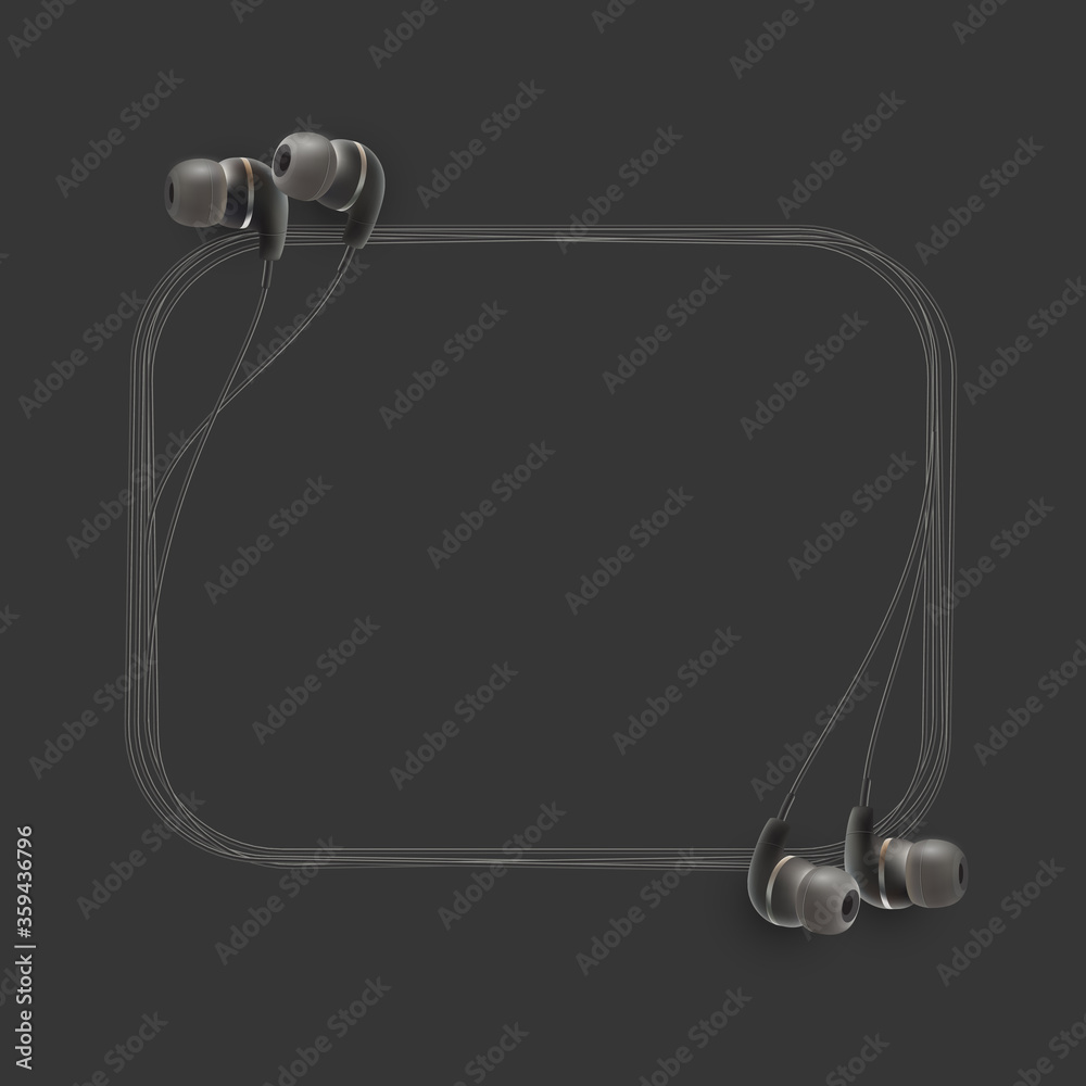 Innovative music quotation template in headphones quotes isolated on backdrop. Creative banner illustration with quote in a frame wire with Black quotes. speech bubble Template modern headset design. Innovative music quotation template in headphones quotes isolated on backdrop. Creative banner illustration with quote in a frame wire with Black quotes. speech bubble Template modern headset design.
