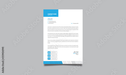 Business Letterhead - Corporate Letterhead-Abstract Letterhead Design Template