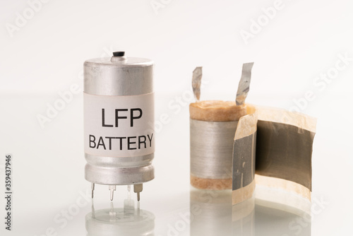 Lithium iron phosphate battery  LiFePO.  or LFP battery  lithium ferrophosphate , is a  lithium-ion battery using LiFePO  as the cathode, and graphitic carbon electrode  as the anode. . photo