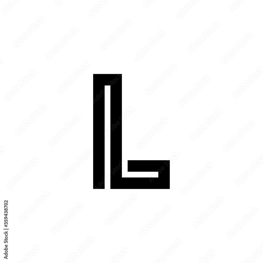 One Thick Line Letter Logotype L