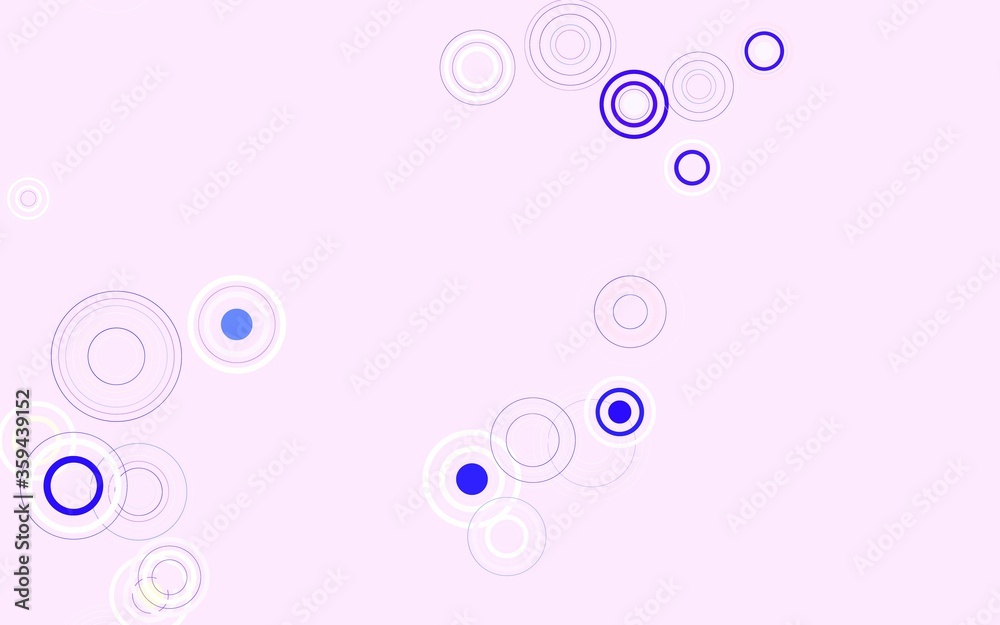 Light Pink, Yellow vector template with circles.