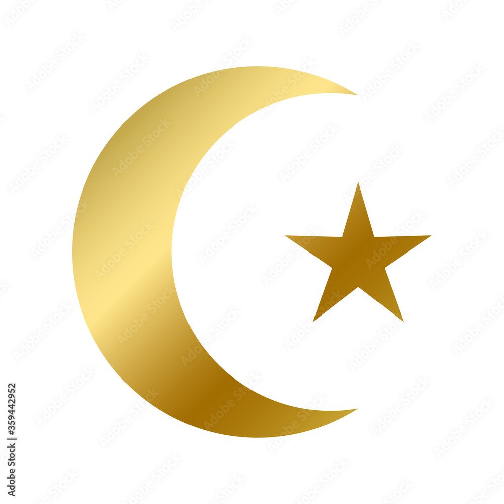 Islamic faith symbol isolated islam religious sign Islamic faith symbol isolated islam religious sign