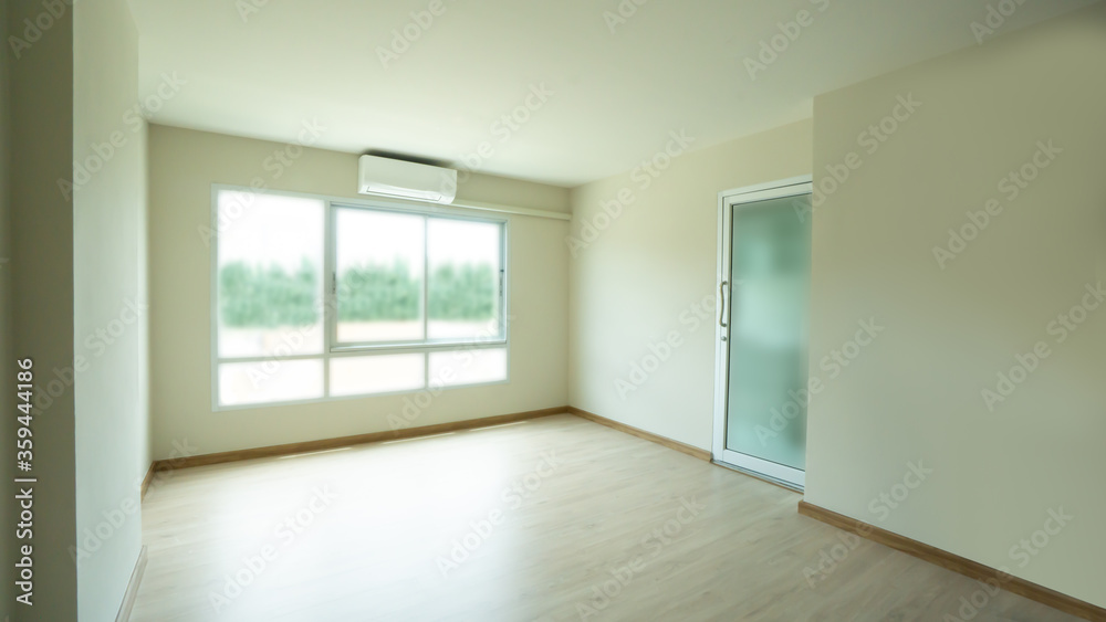 Basic design empty room by green and white tone Basic design empty room by green and white tone