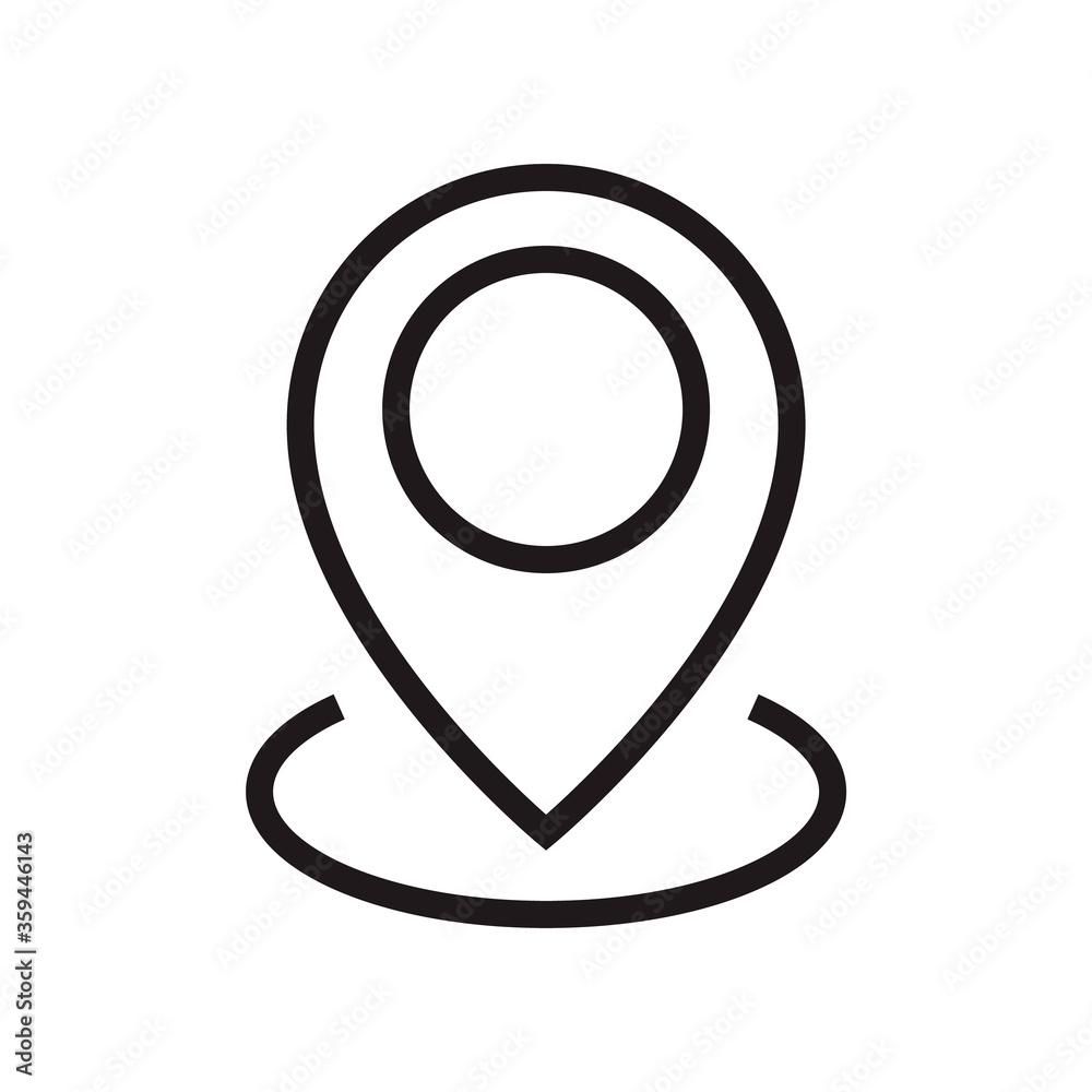 Pin location icon. Vector graphic illustration. Suitable for website design, logo, app, template, and ui. Pin location icon. Vector graphic illustration. Suitable for website design, logo, app, template, and ui.