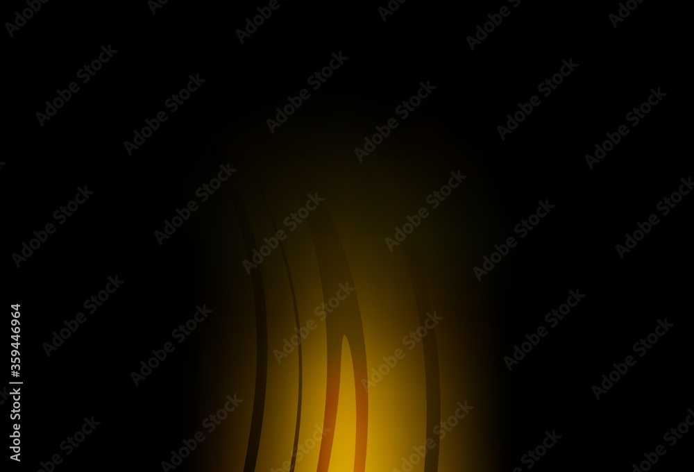 Dark Yellow vector layout with bent lines. Dark Yellow vector layout with bent lines.