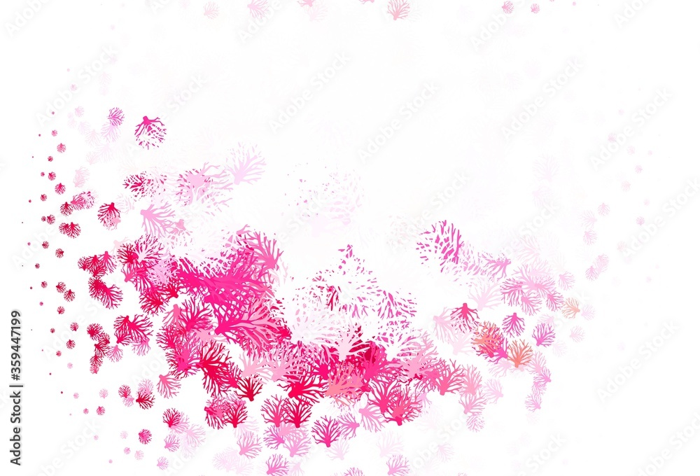 Light Pink vector elegant wallpaper with leaves. Light Pink vector elegant wallpaper with leaves.