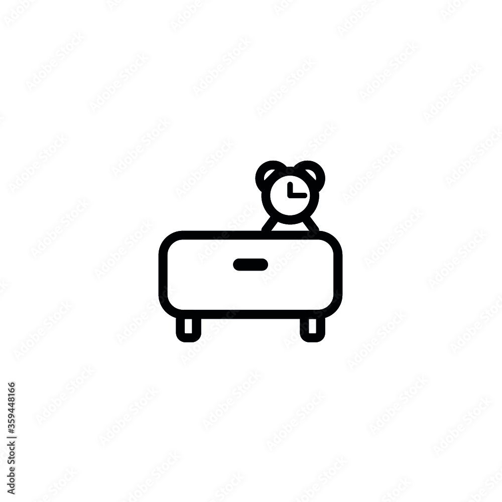 Drawer furniture design vector icon Drawer furniture design vector icon
