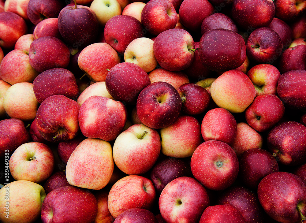 red apples in a market red apples in a market