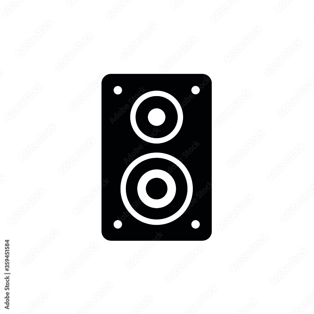 black speaker isolated on white black speaker isolated on white