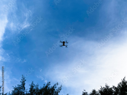 Drone was captured flying overhead