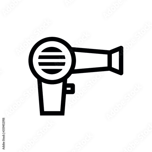 Illustration of hair dryer