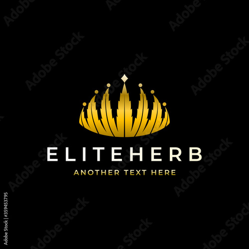 ELITE HERB CANNABIS LOGO TEMPLATE