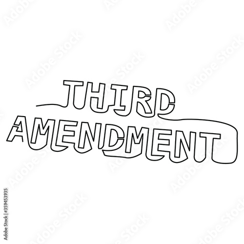one line continuous drawing third amendment sentence