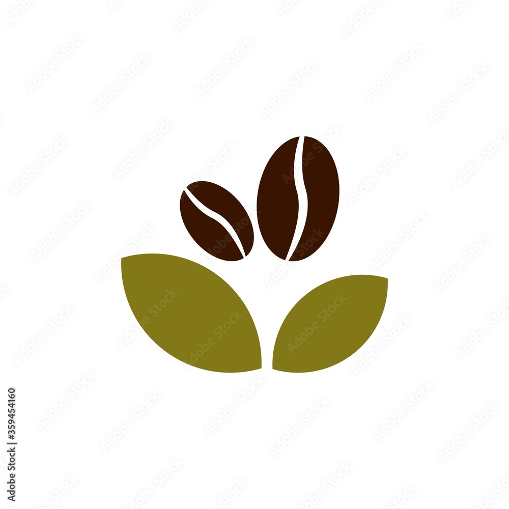 coffee beans plant vector design template illustration