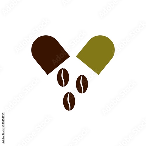 coffee beans capsule vector design template illustration