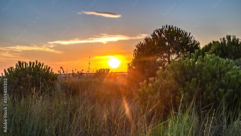 Lever coucher de soleil sur les marais salants de Camargue - Sunrise over the Camargue salt marshes Lever coucher de soleil sur les marais salants de Camargue - Sunrise over the Camargue salt marshes