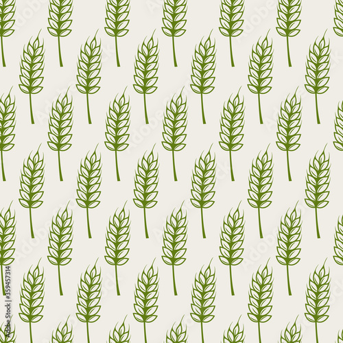 Vector seamless pattern with ears of wheat