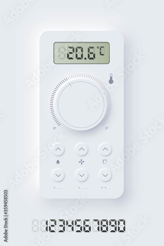 Neomorphism climat application interface design