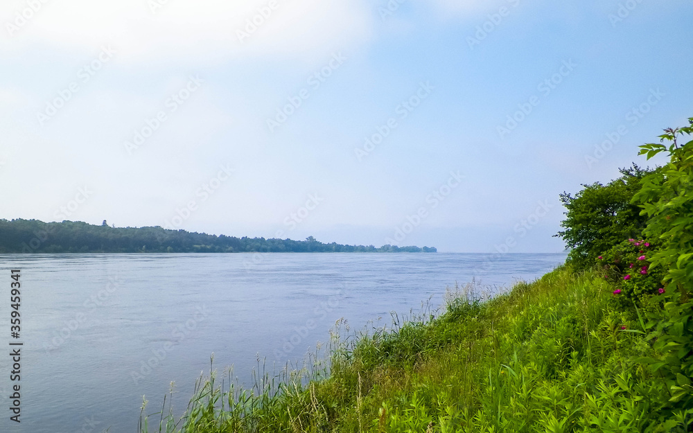 The estuary of the Vistula was seen from Sobieszewska island.