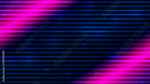 Cyberpunk abstract background. Pink neon glow wallpaper. Stock vector illustration