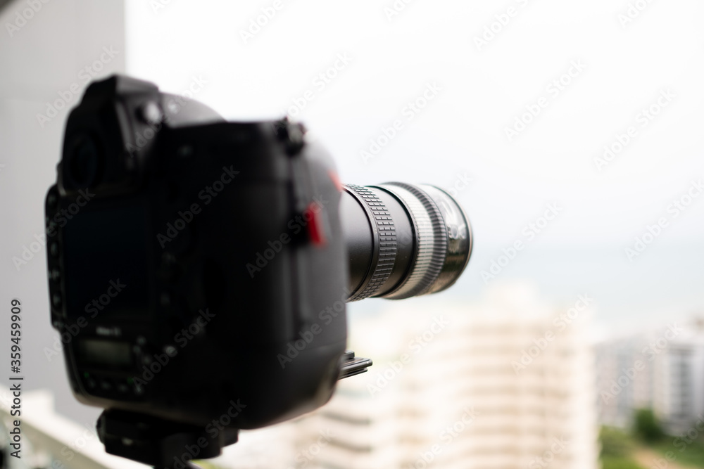 professional photographer, closeup digital camera
