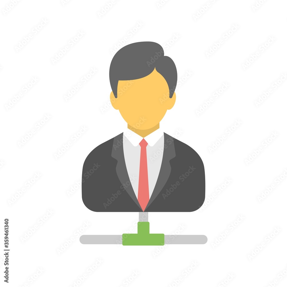 Business networking flat icon illustration. Social connections symbol. Business networking flat icon illustration. Social connections symbol.