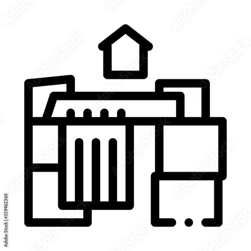 homeless cardboard house icon vector. homeless cardboard house sign. isolated contour symbol illustration