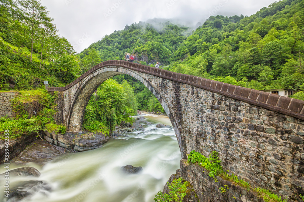 View of the Cifte Bridge ( Turkish: Cifte Kopru, literally View of the Cifte Bridge ( Turkish: Cifte Kopru, literally