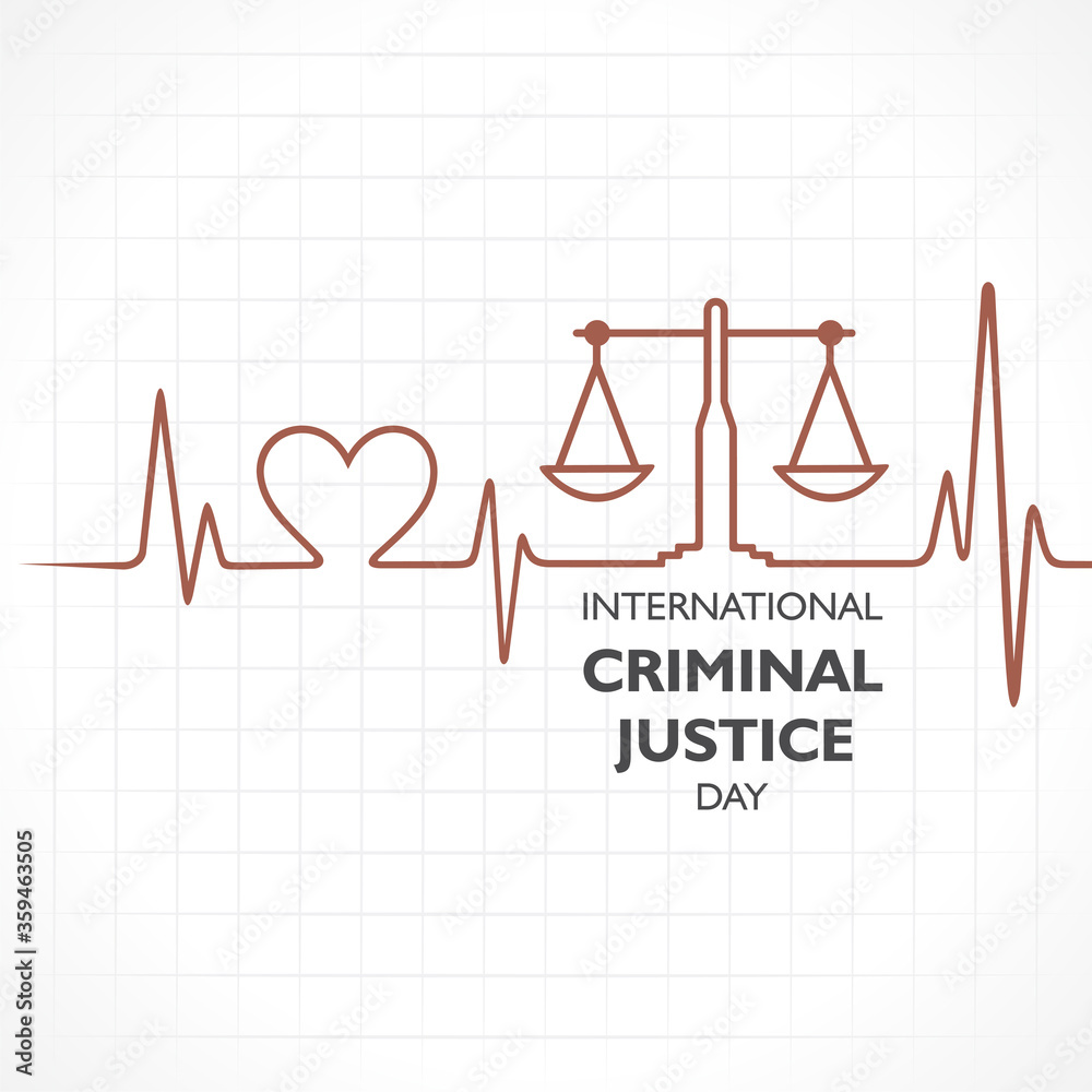 vector illustration for International Criminal Justice Day observed on 17th July vector illustration for International Criminal Justice Day observed on 17th July