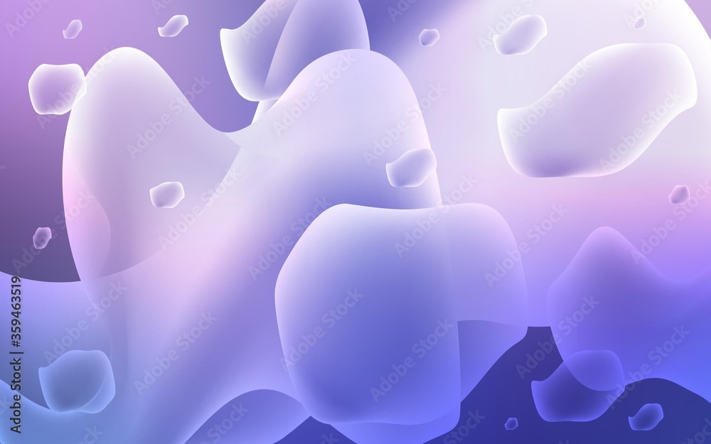 Naklejka premium Light Pink, Blue vector pattern with liquid shapes. Shining illustration, which consist of blurred lines, circles. The elegant pattern for brand book.