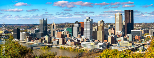 Photos Panorama of Downtown Pittsburgh, known as the Golden Triangle