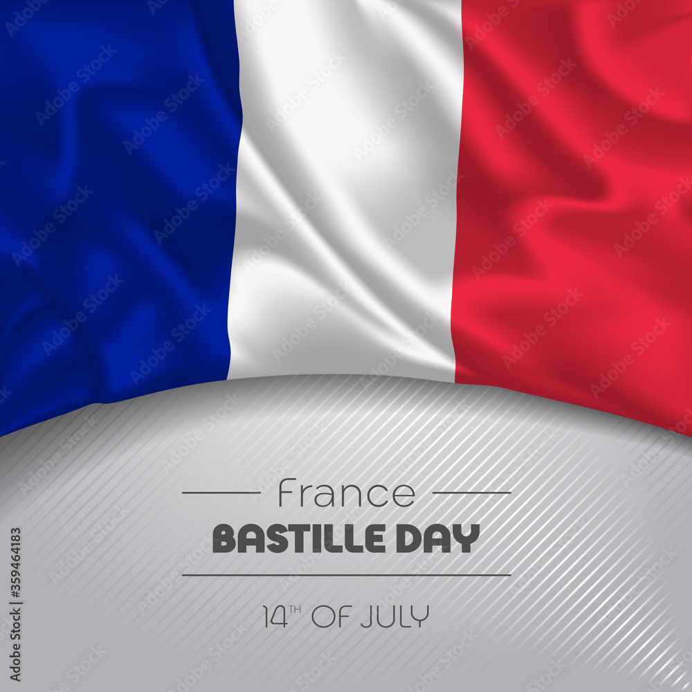 France happy Bastille day greeting card, banner vector illustration France happy Bastille day greeting card, banner vector illustration