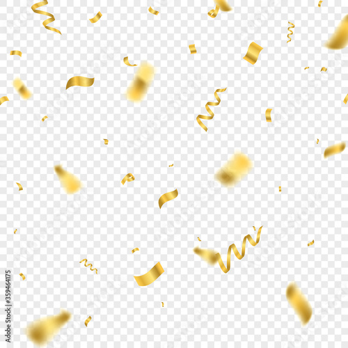 Realistic 3d Detailed Confetti Decoration Background. Vector