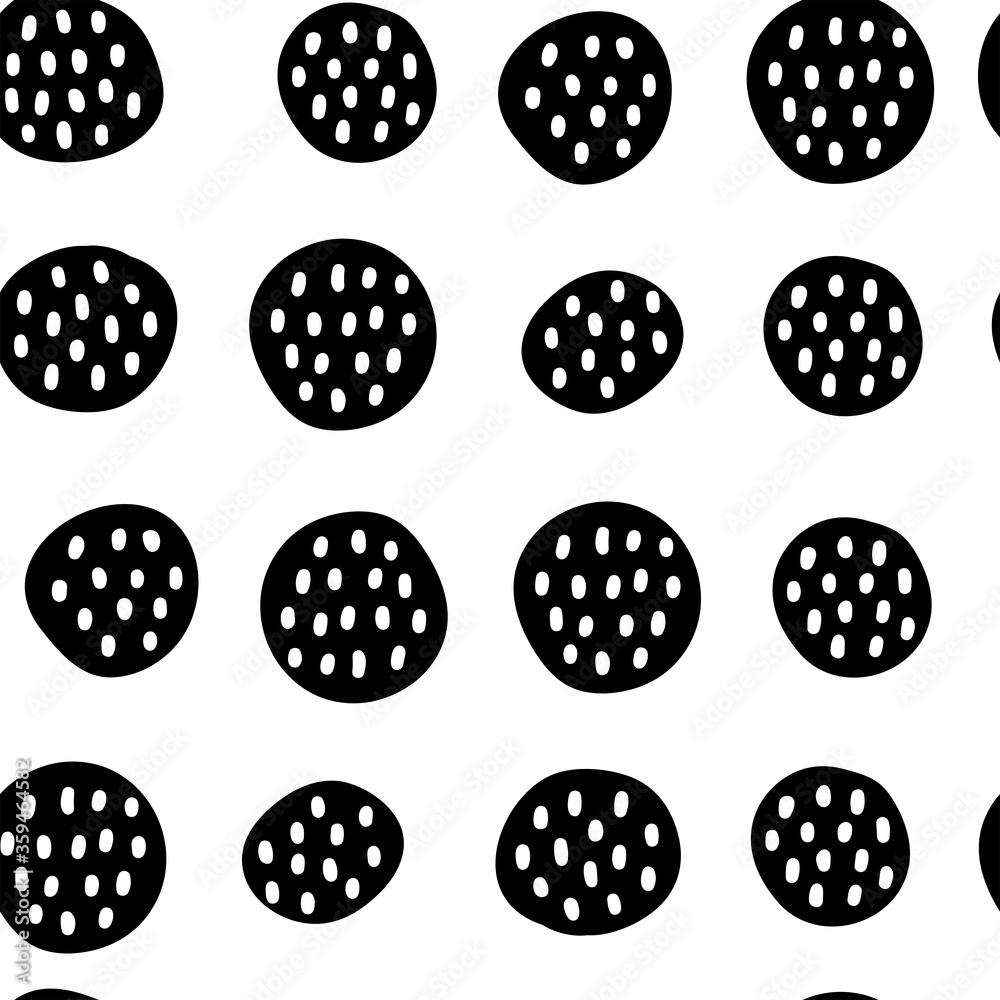 Seamless pattern, stylised seed boxes of lotus. Seamless pattern, stylised seed boxes of lotus.