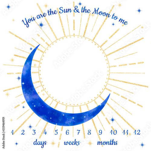 design baby blanket for newborn for a beautiful photo days of the week months moon sun stars