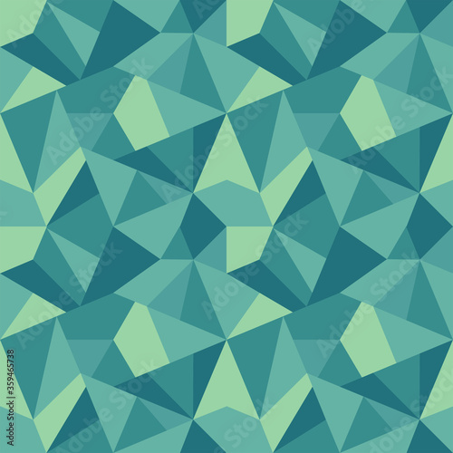 Polygonal repeat pattern. Green tint.