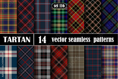 Set Tartan Seamless Pattern