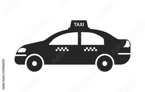 Taxi vector icon. Clipart image isolated on white background.