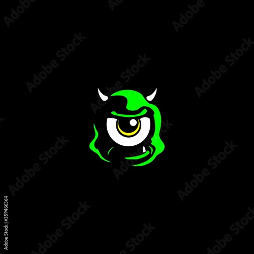 one eyed monster logo design