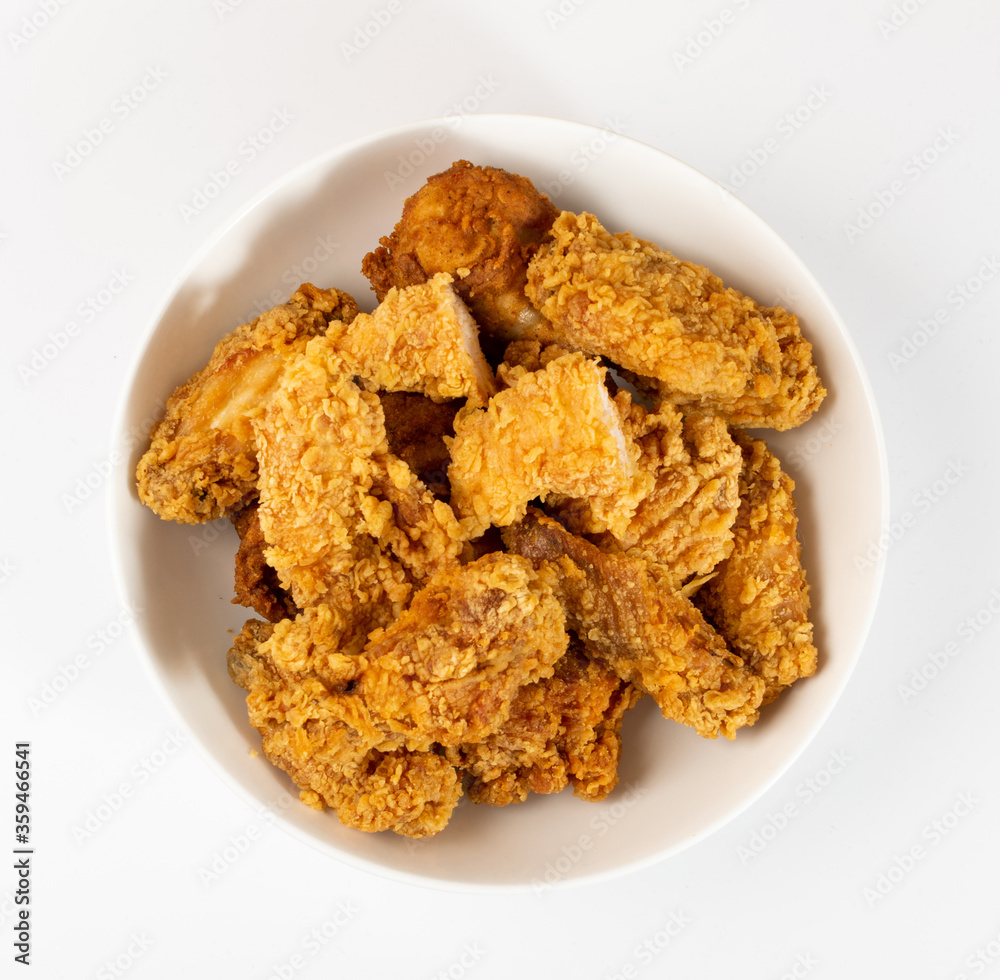 Breaded Fried Chicken Wings, Fingers and Drumstick Breaded Fried Chicken Wings, Fingers and Drumstick