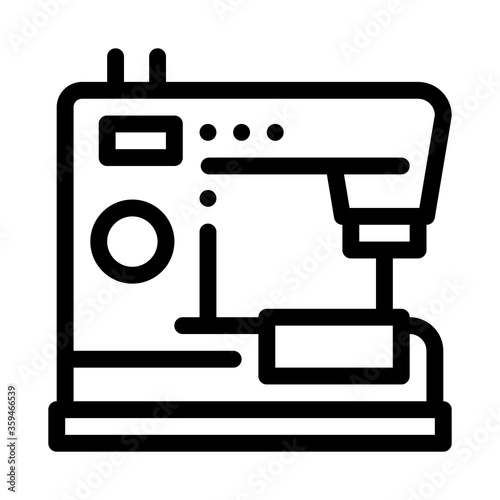 sewing machine icon vector. sewing machine sign. isolated contour symbol illustration
